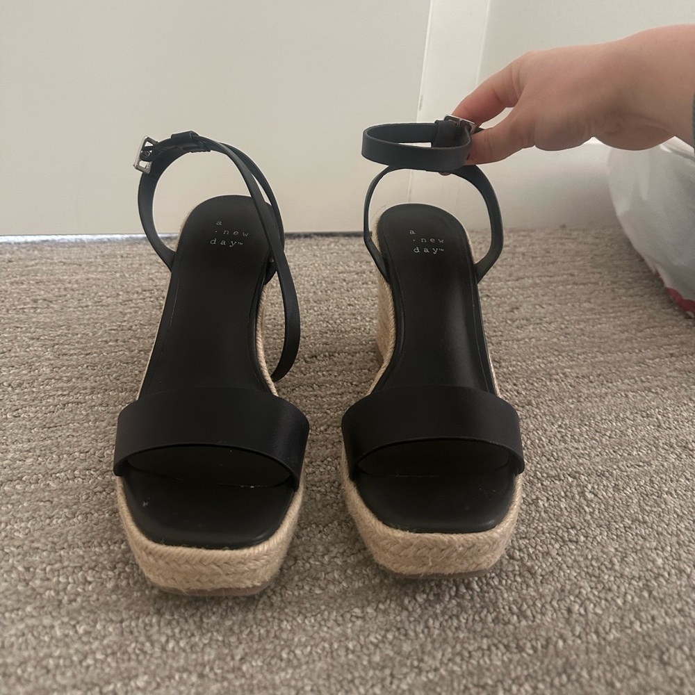 A New Day Black Espadrille Sandals